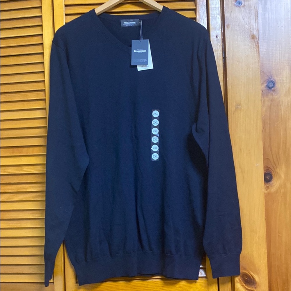 Dressmann Men's Elegant Black Crewneck Sweater